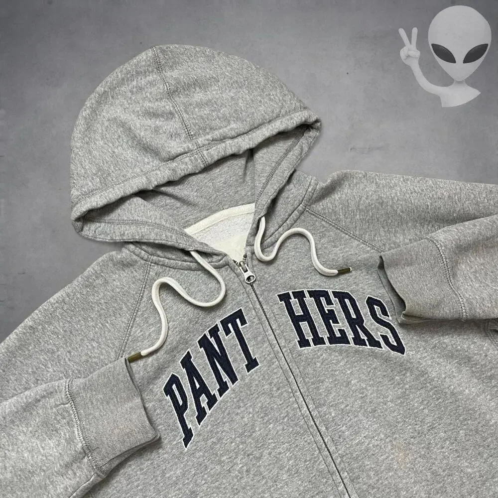 Vintage Colosseum Men's Small Pitt Panthers Heather Gray Arch Full Zip Hoodie - Picture 3 of 8